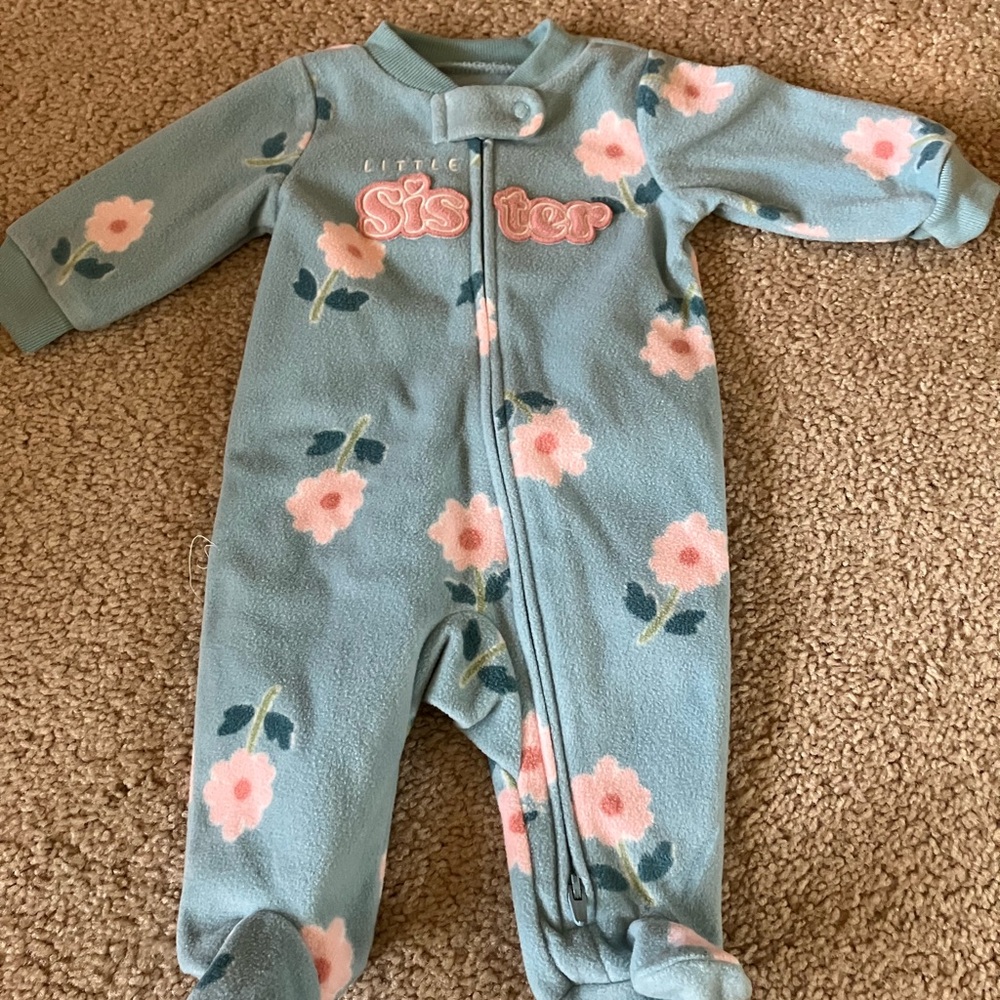 Floral Blue Kids One Piece